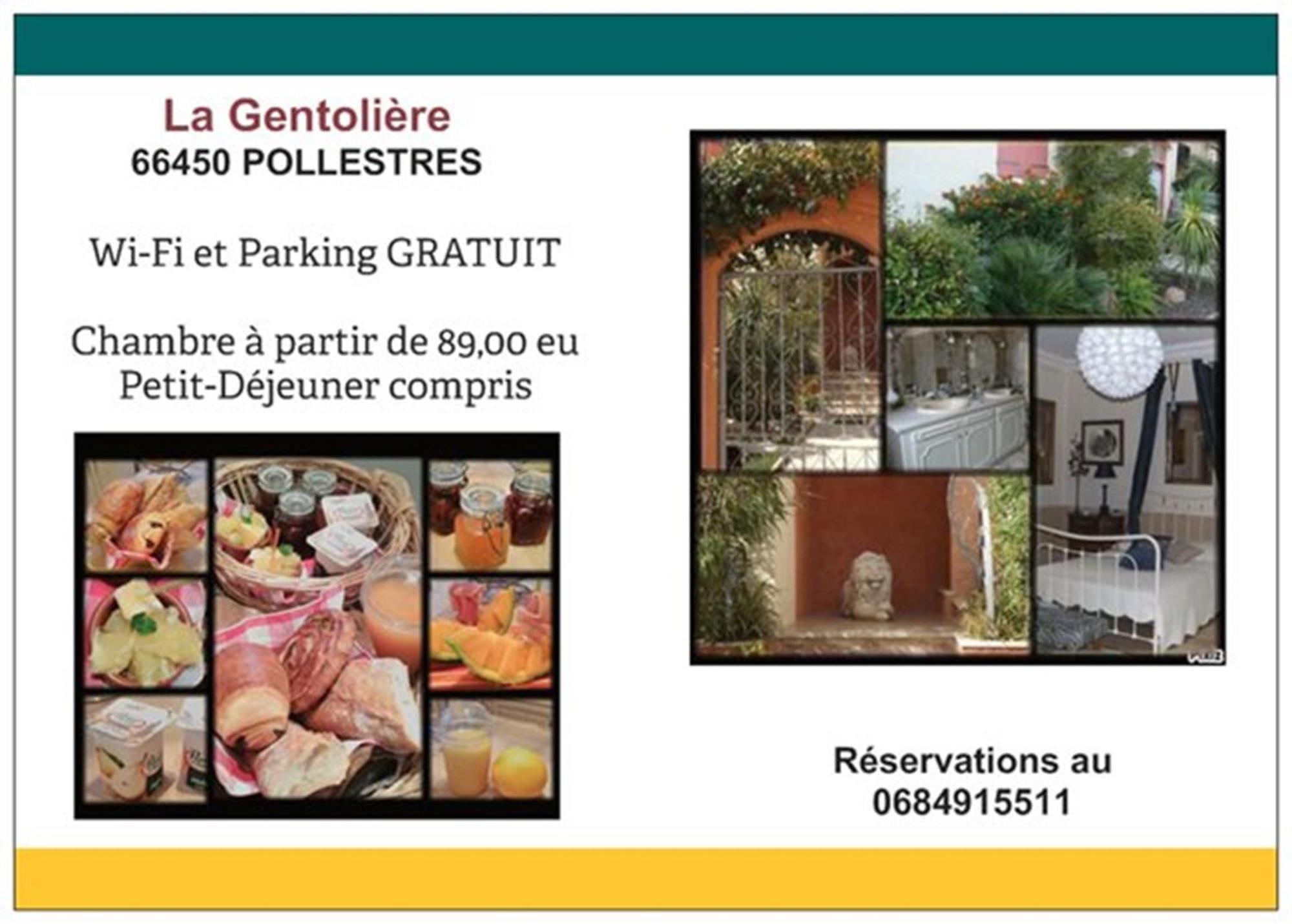 La Gentoliere Bed & Breakfast Pollestres ภายนอก รูปภาพ